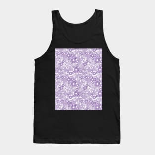 Trippy Purple and Gray Spiral Pattern Tank Top